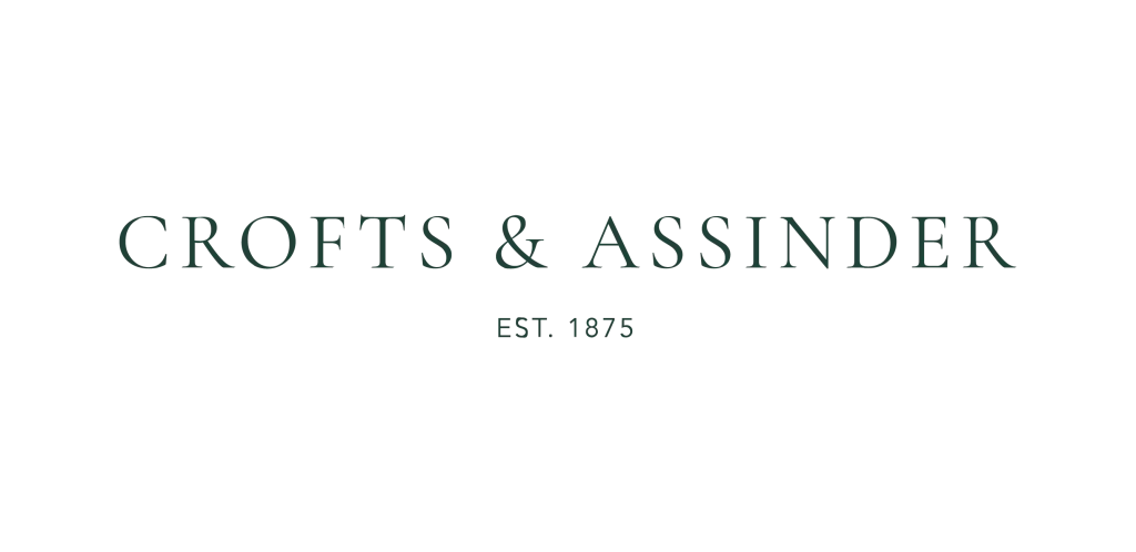 CROFTS & ASSINDER in large dark serif letters with smaller text beneath reading "EST. 1875" on a white background