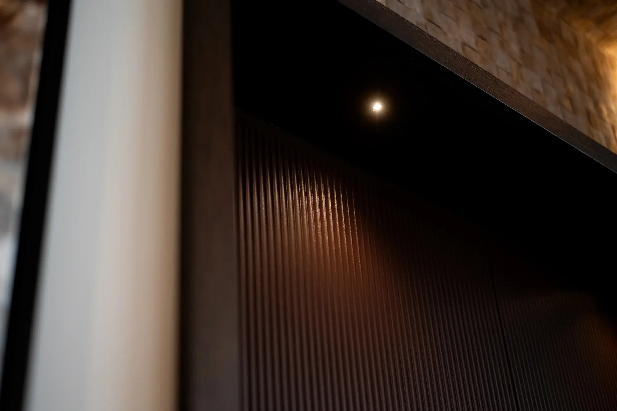 Close up of wooden cladding